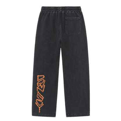 Black Washed Denim Pants
