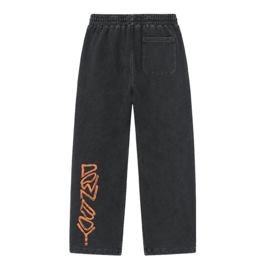 Black Washed Denim Pants