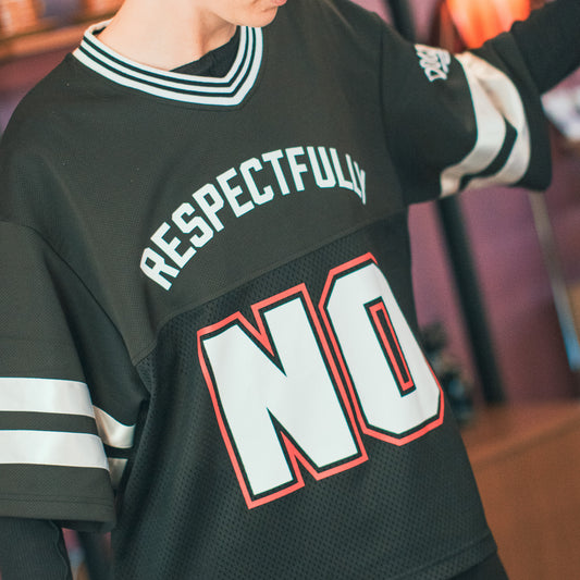 Respectfully No // Cherub Short Sleeve Jersey in Black