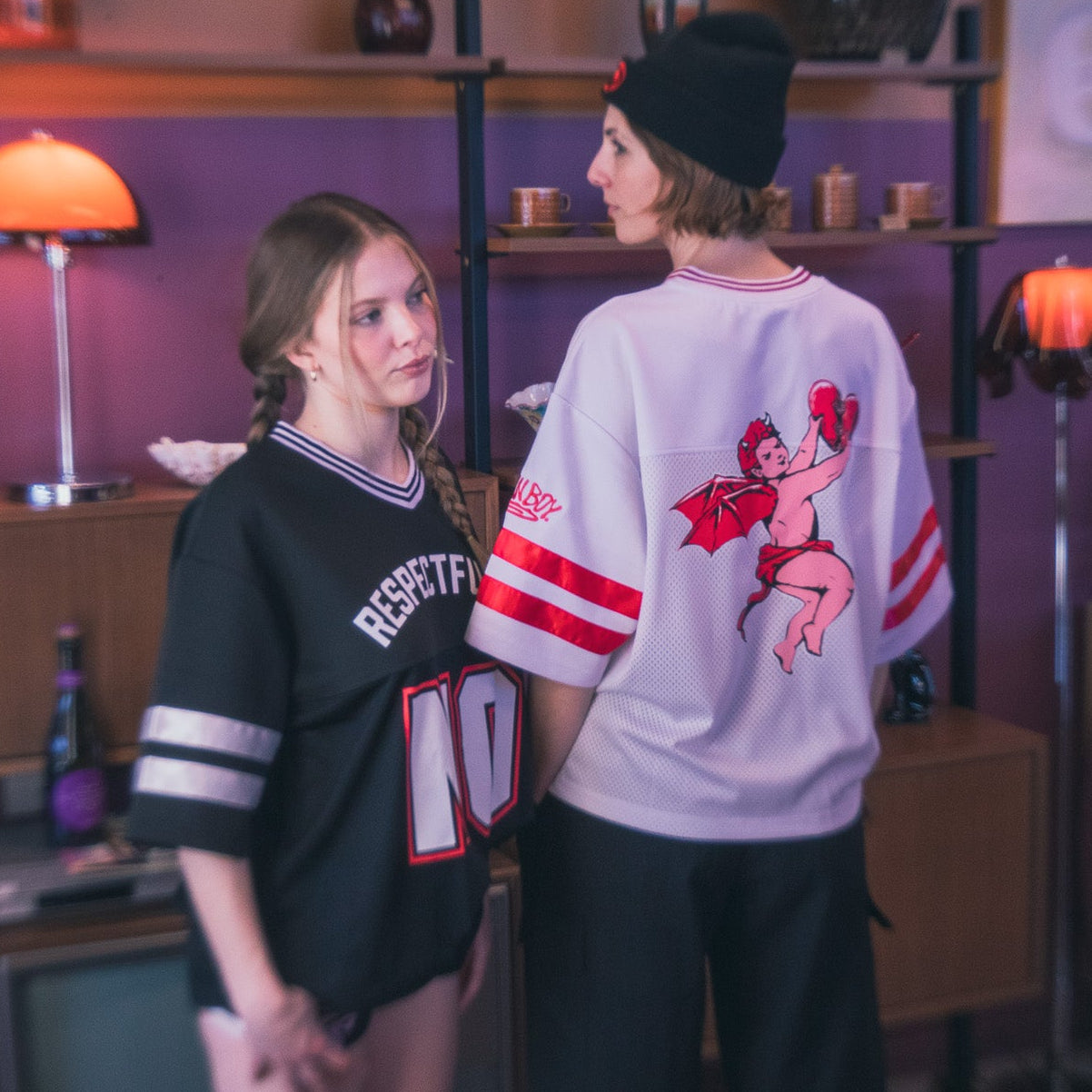 Respectfully No Cherub Short Sleeve Jersey in White