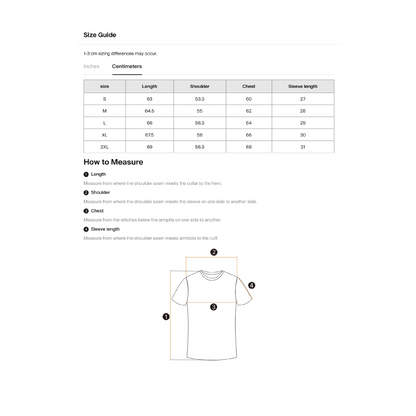 Size measurement guide