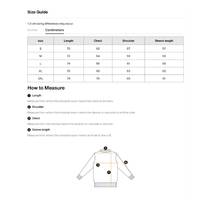 Size guide chart
