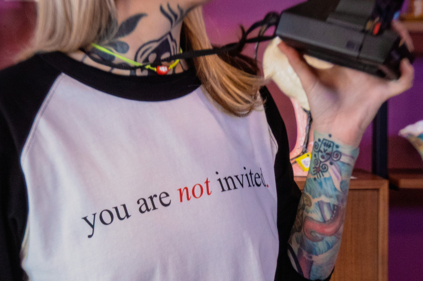 You are not invited Raglan Tee